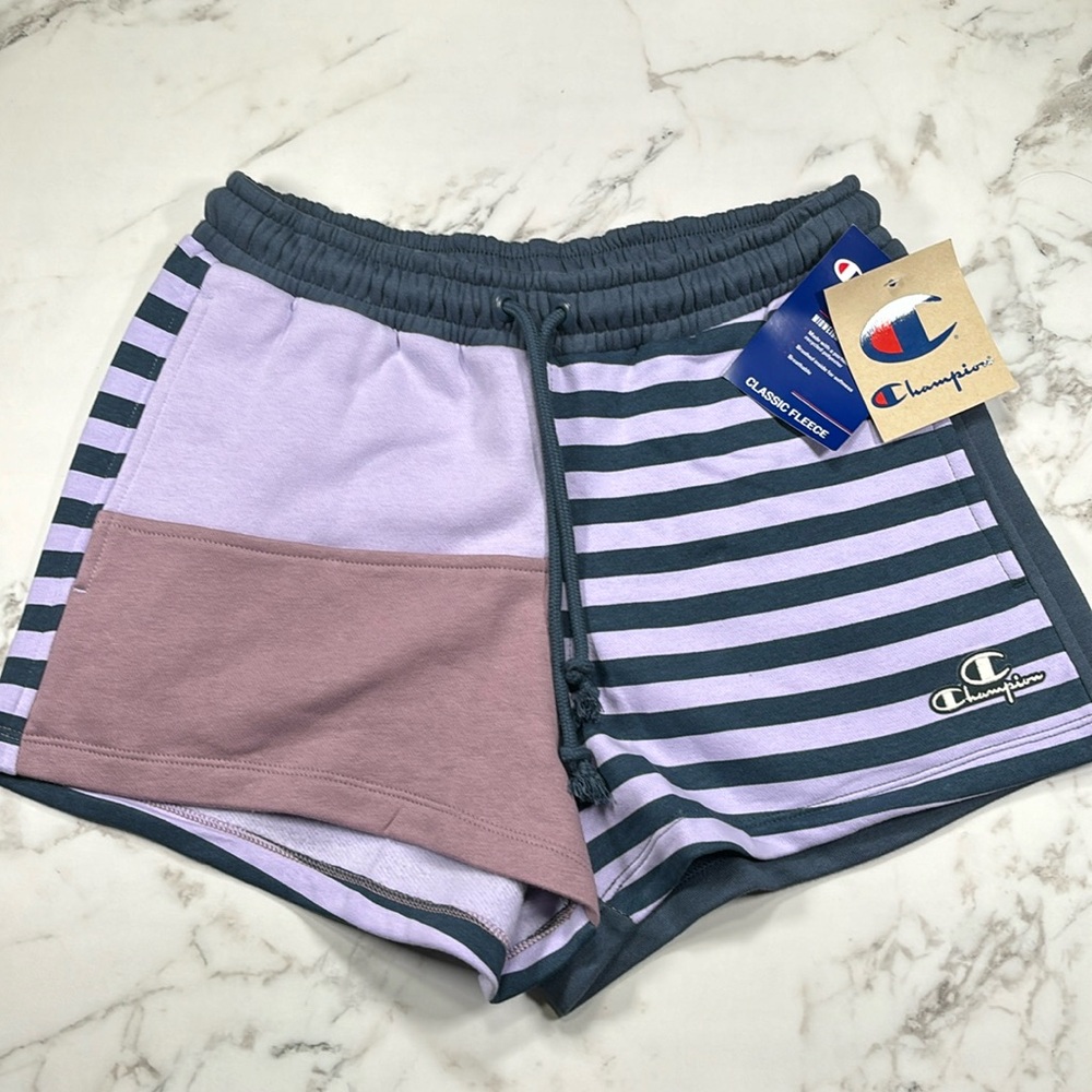 champion multi-color classic fleece shorts